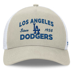 Los Angeles Dodgers Fanatics A-Frame Trucker Adjustable Hat - Stone Hats