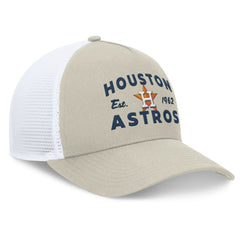 Houston Astros Fanatics A-Frame Trucker Adjustable Hat - Stone Hats