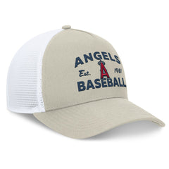 Los Angeles Angels Fanatics A-Frame Trucker Adjustable Hat - Stone Hats
