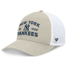 New York Yankees Fanatics A-Frame Trucker Adjustable Hat - Stone Hats