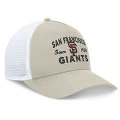 San Francisco Giants Fanatics A-Frame Trucker Adjustable Hat - Stone Hats
