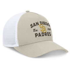San Diego Padres Fanatics A-Frame Trucker Adjustable Hat - Stone Hats