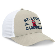 St. Louis Cardinals Fanatics A-Frame Trucker Adjustable Hat - Stone Hats