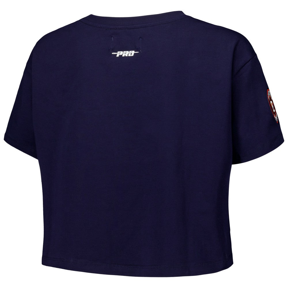 Houston Astros Pro Standard Women's Made To Play Boxy Cropped T-Shirt - Navy T-shirts