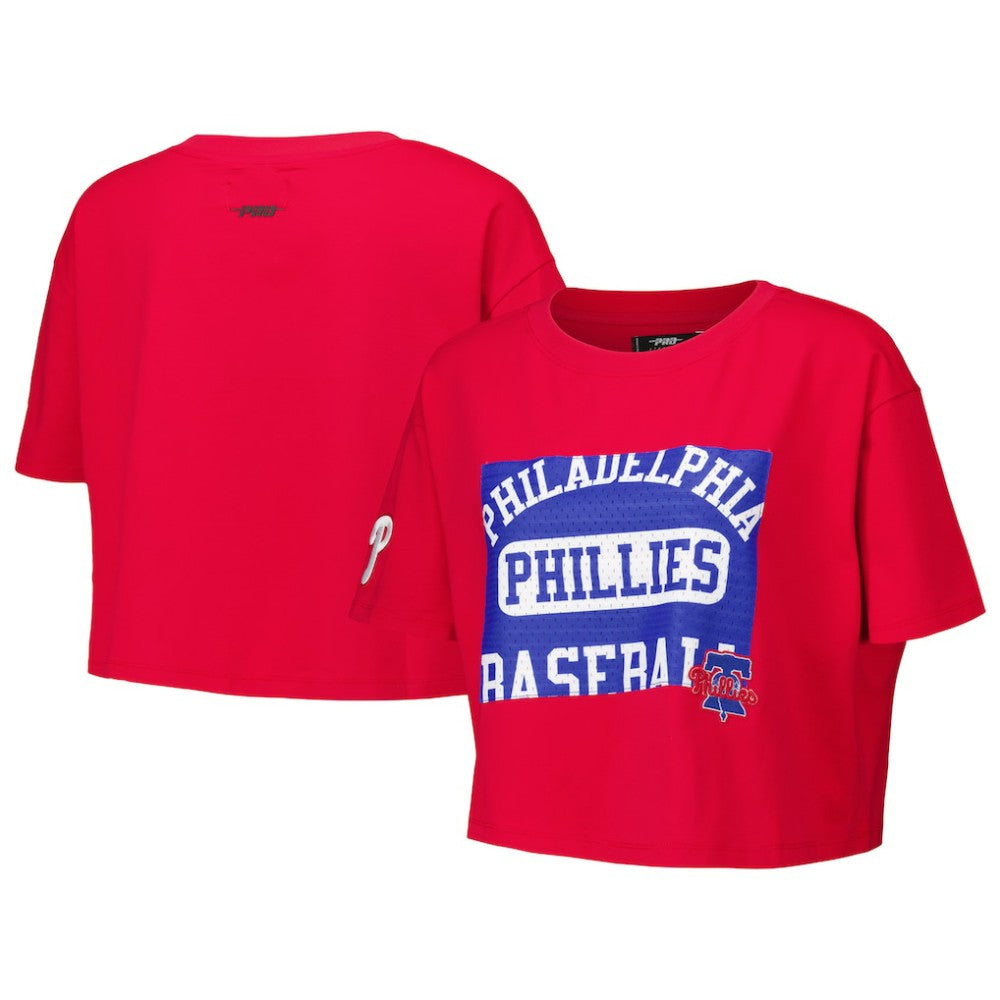 Philadelphia Phillies Pro Standard Women's Made To Play Boxy Cropped T-Shirt - Red T-shirts