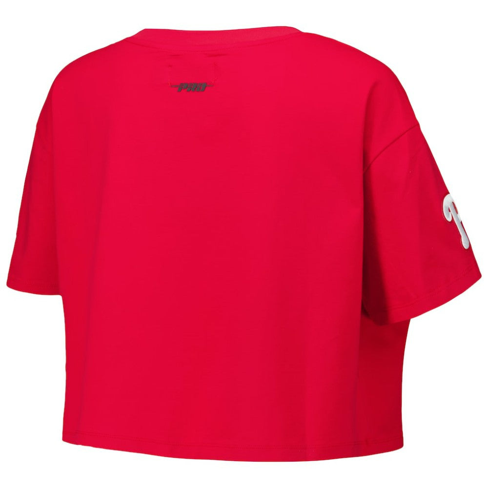 Philadelphia Phillies Pro Standard Women's Made To Play Boxy Cropped T-Shirt - Red T-shirts