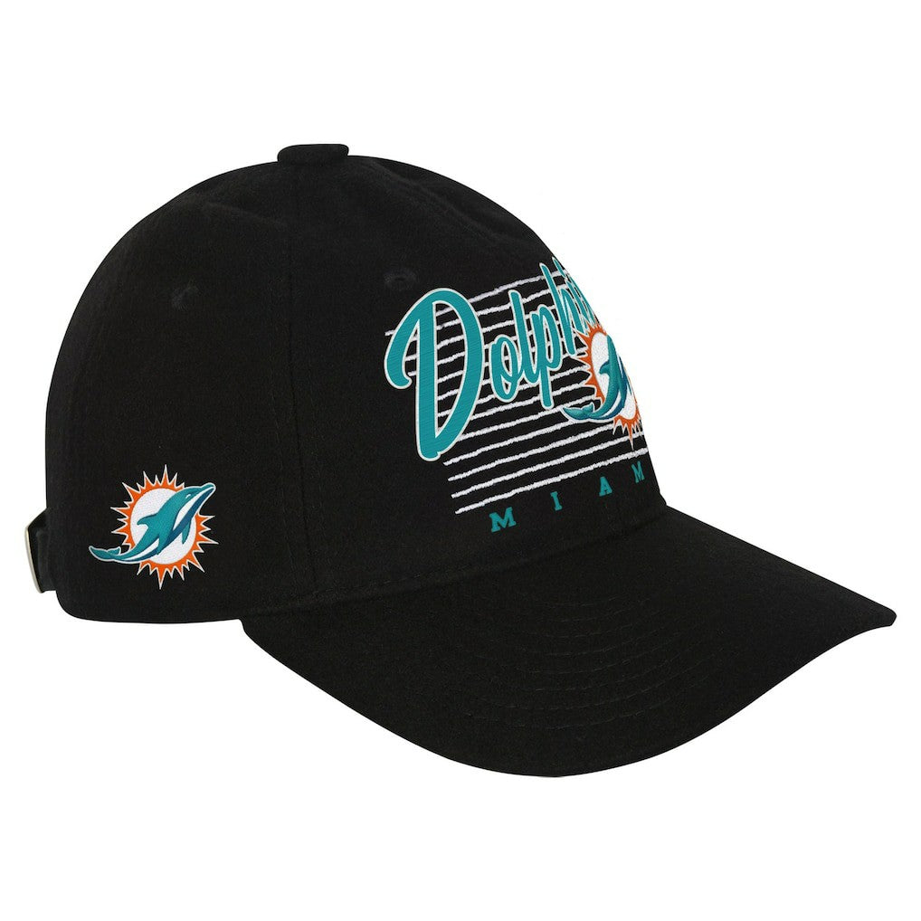 Miami Dolphins Youth Retro Wooly Adjustable Hat Black