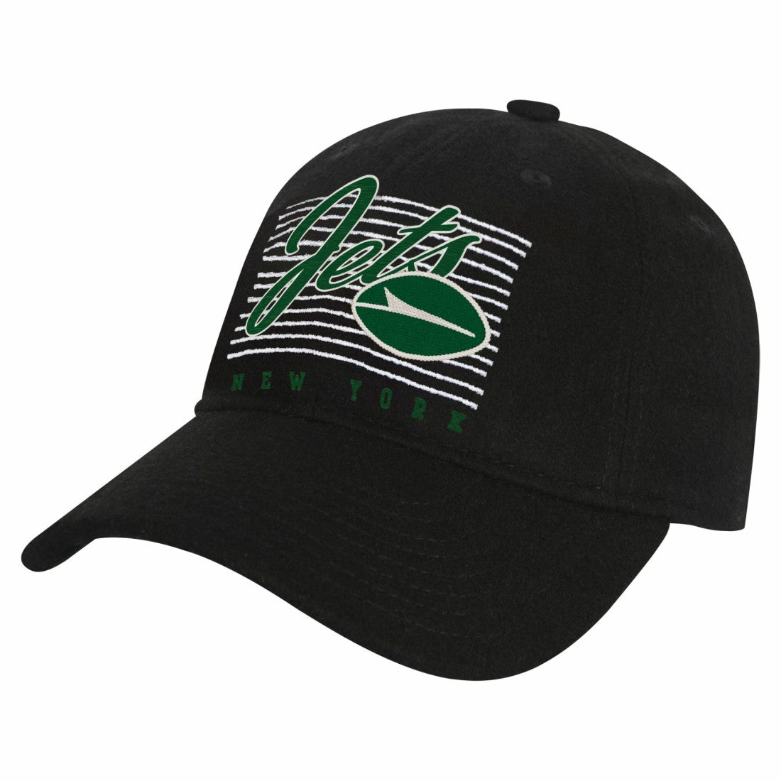 New York Jets Youth Retro Wooly Adjustable Hat Black