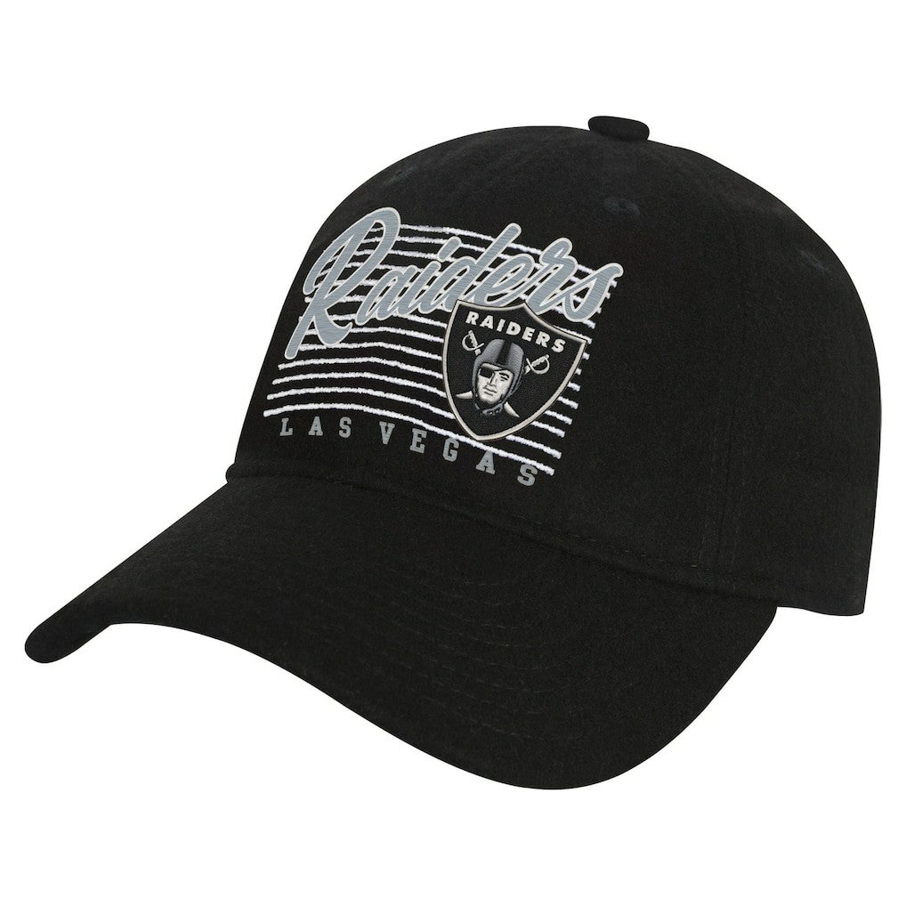 Las Vegas Raiders Youth Retro Wooly Adjustable Hat Black