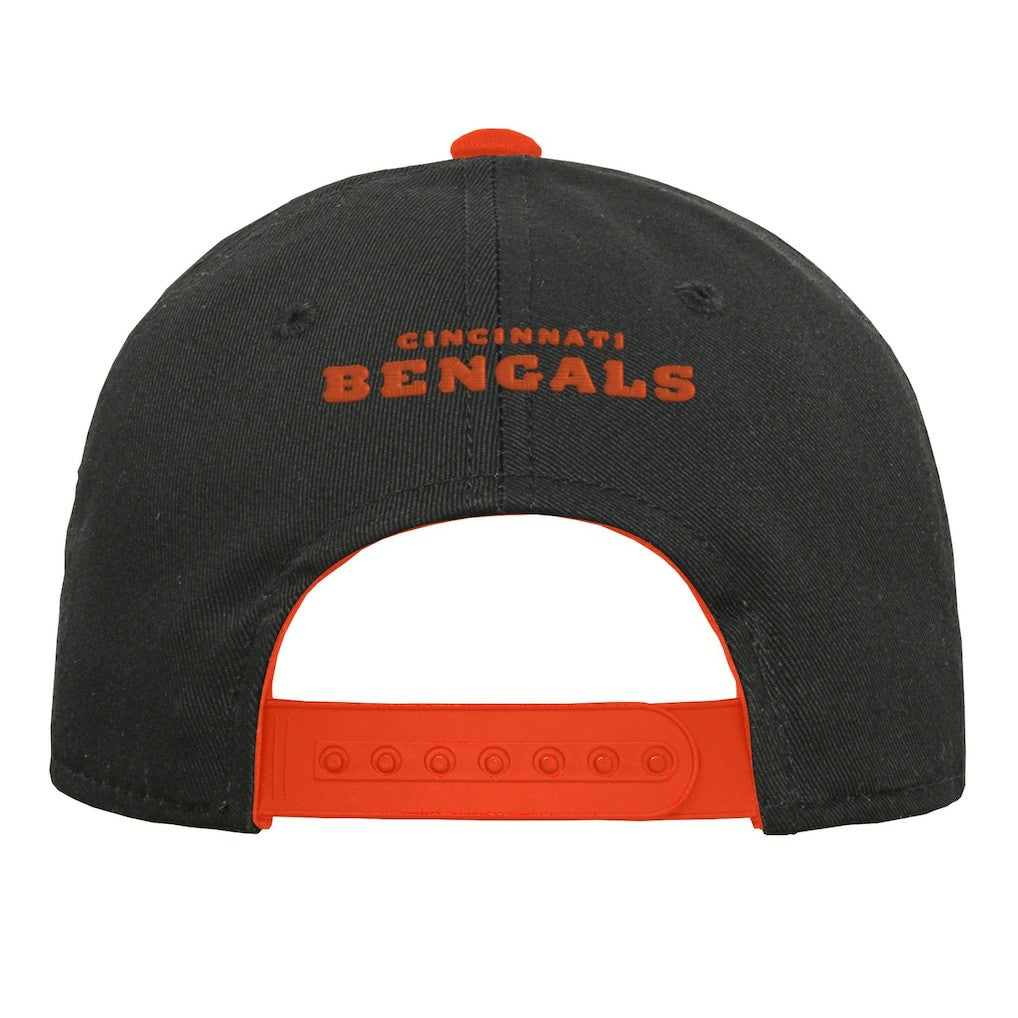 Cincinnati Bengals Youth Team Pre-Curved Adjustable Hat Black