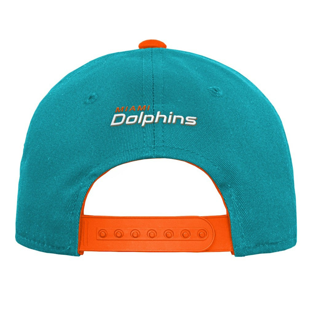 Miami Dolphins Youth Team Pre-Curved Adjustable Hat Aqua