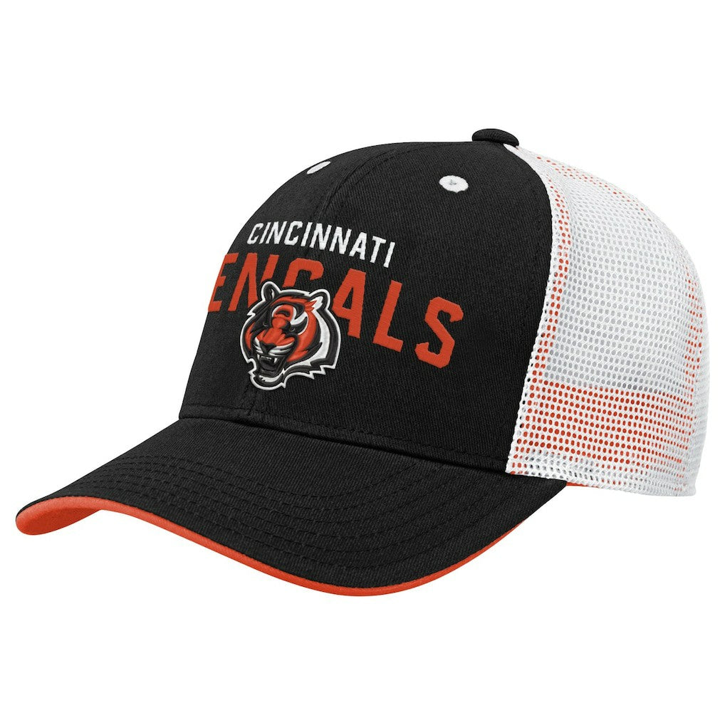Cincinnati Bengals Youth Core Lockup Trucker Adjustable Hat Black