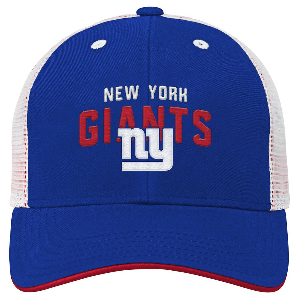 New York Giants Youth Core Lockup Trucker Adjustable Hat Royal