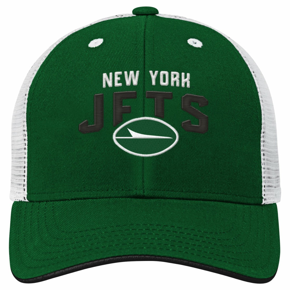 New York Jets Youth Core Lockup Trucker Adjustable Hat Green