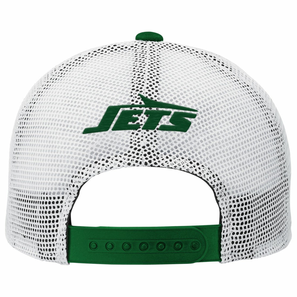 New York Jets Youth Core Lockup Trucker Adjustable Hat Green