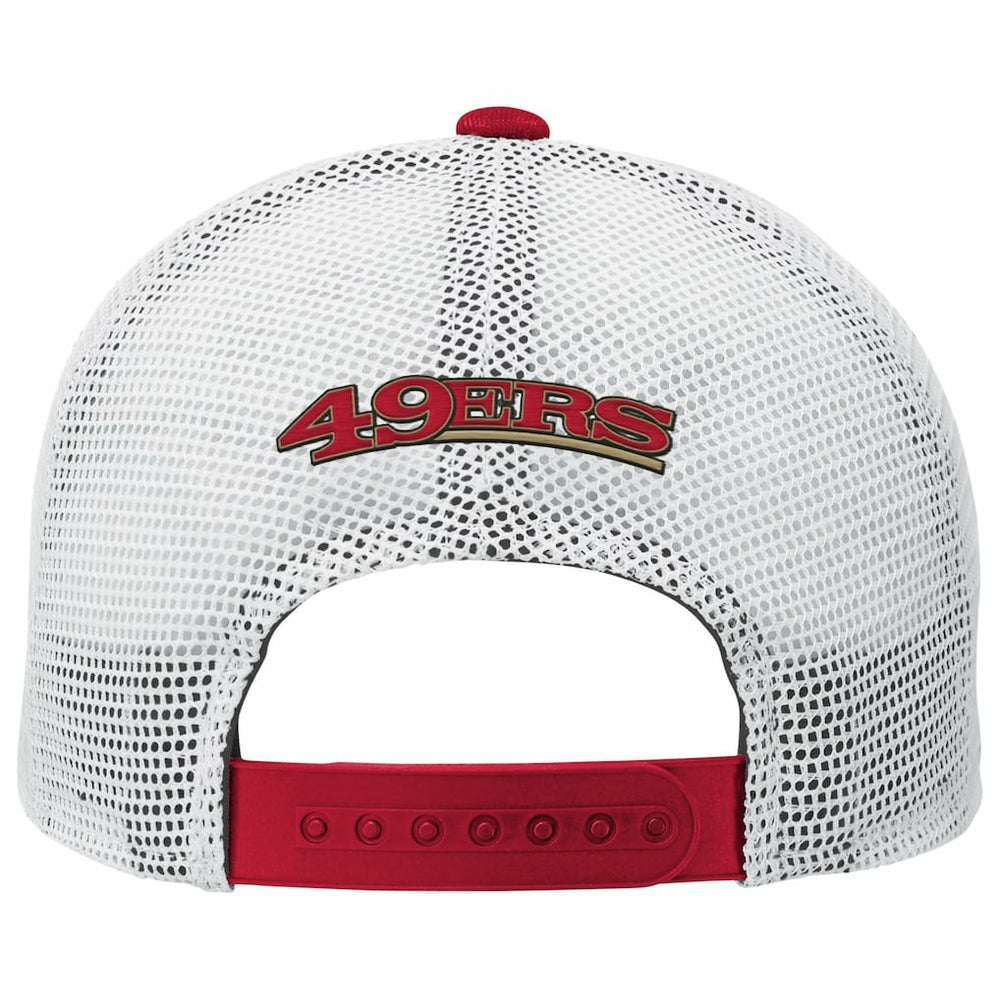 San Francisco 49ers Youth Core Lockup Trucker Adjustable Hat Scarlet