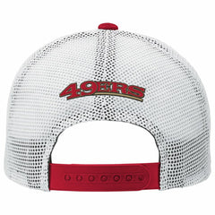 San Francisco 49ers Youth Core Lockup Trucker Adjustable Hat Scarlet