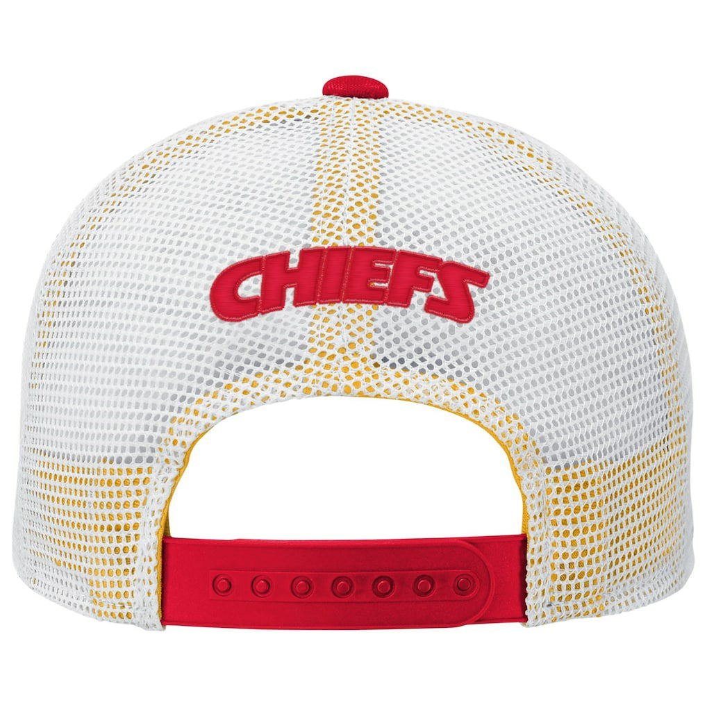 Kansas City Chiefs Youth Core Lockup Trucker Adjustable Hat Red