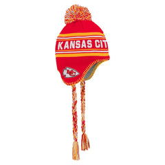 Kansas City Chiefs Youth Jacquard Tassel Knit Hat with Pom Red