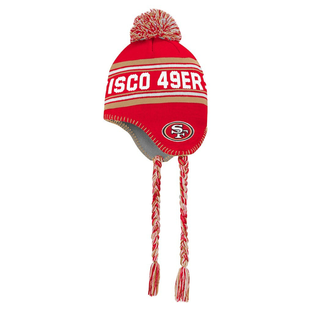 San Francisco 49ers Preschool Jacquard Tassel Knit Hat with Pom Scarlet