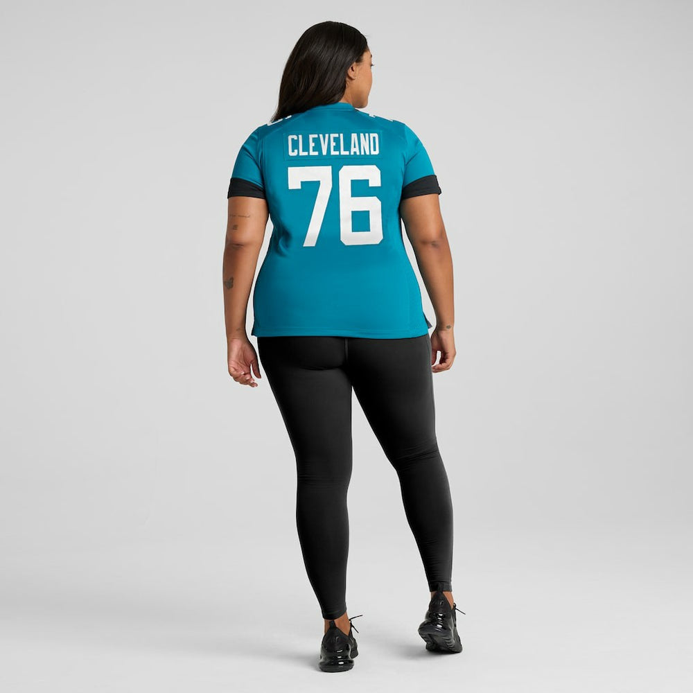Ezra Cleveland Jacksonville Jaguars Women's Game Jersey Teal