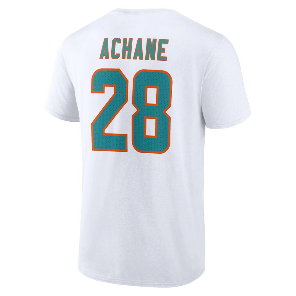 De’Von Achane Miami Dolphins Icon Player Name & Number T-Shirt White