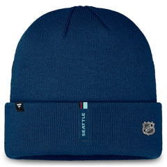 NHL Seattle Kraken Fanatics Authentic Pro Cuffed Knit Hat - Deep Sea Blue