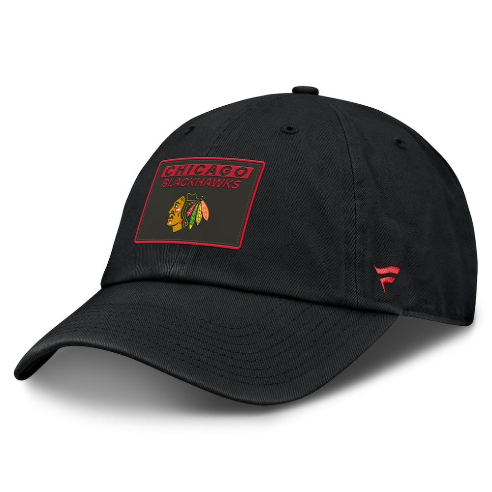 NHL Chicago Blackhawks Fanatics Authentic Pro Prime Adjustable Hat - Black