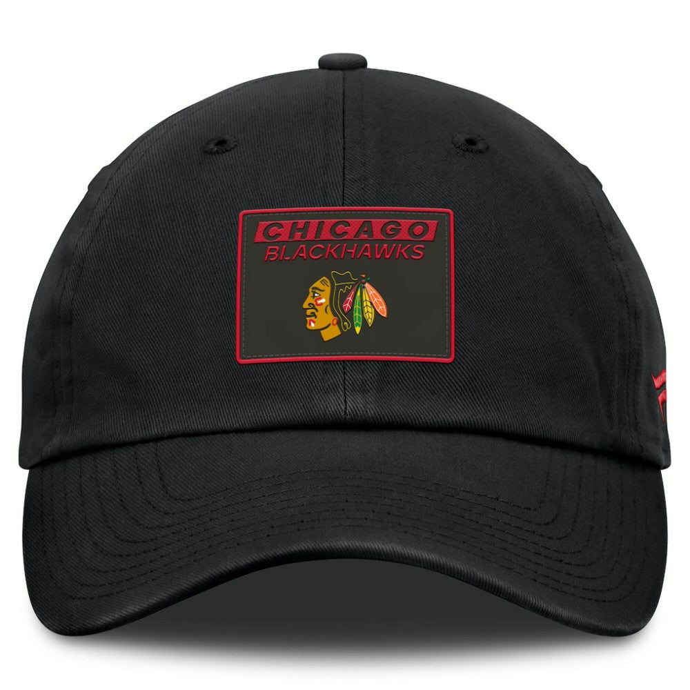NHL Chicago Blackhawks Fanatics Authentic Pro Prime Adjustable Hat - Black