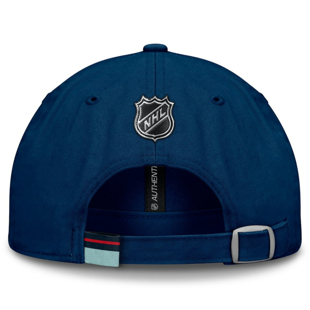 NHL Seattle Kraken Fanatics Authentic Pro Prime Adjustable Hat - Deep Sea Blue