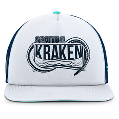 NHL Seattle Kraken Fanatics Authentic Pro Hometown Rink Foam Trucker Snapback Hat - White/Deep Sea Blue
