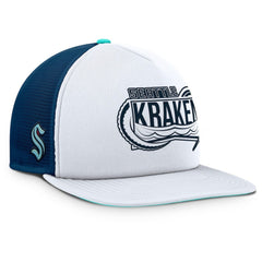 NHL Seattle Kraken Fanatics Authentic Pro Hometown Rink Foam Trucker Snapback Hat - White/Deep Sea Blue