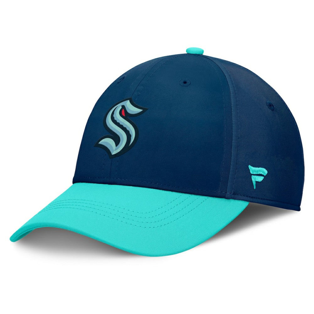 NHL Seattle Kraken Fanatics Authentic Pro Rink Flex Hat - Deep Sea Blue/Light Blue