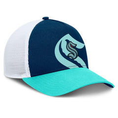 NHL Seattle Kraken Fanatics Authentic Pro A-Frame Rink Adjustable Hat - Deep Sea Blue/Light Blue