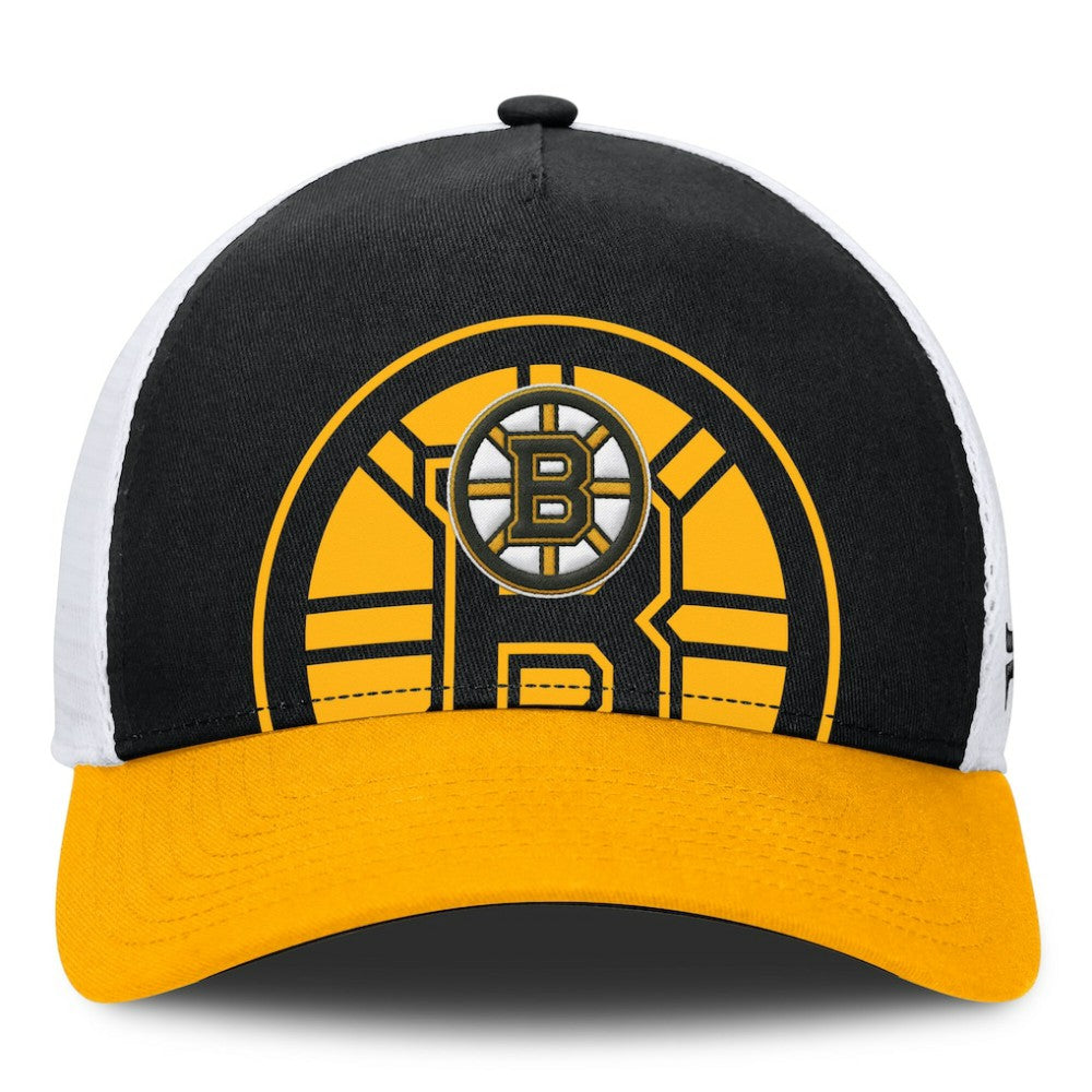 NHL Boston Bruins Fanatics Authentic Pro A-Frame Rink Adjustable Hat - Black/Gold