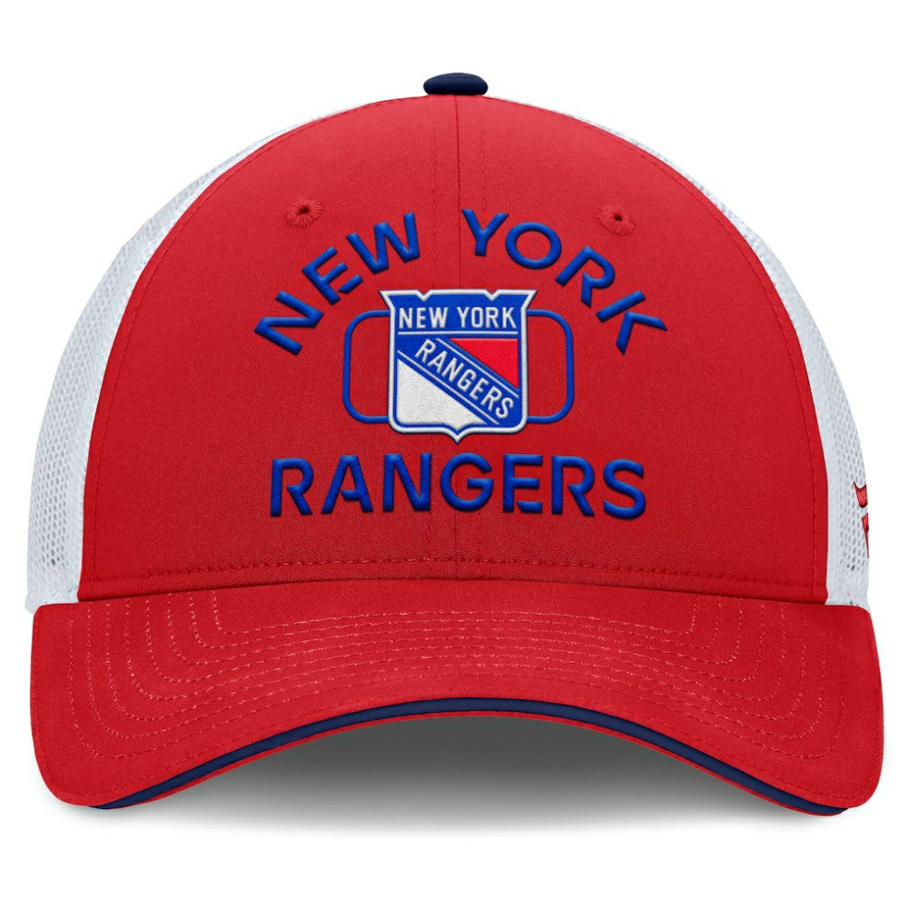 NHL New York Rangers Fanatics Authentic Pro Rink Trucker Hat - Red/White