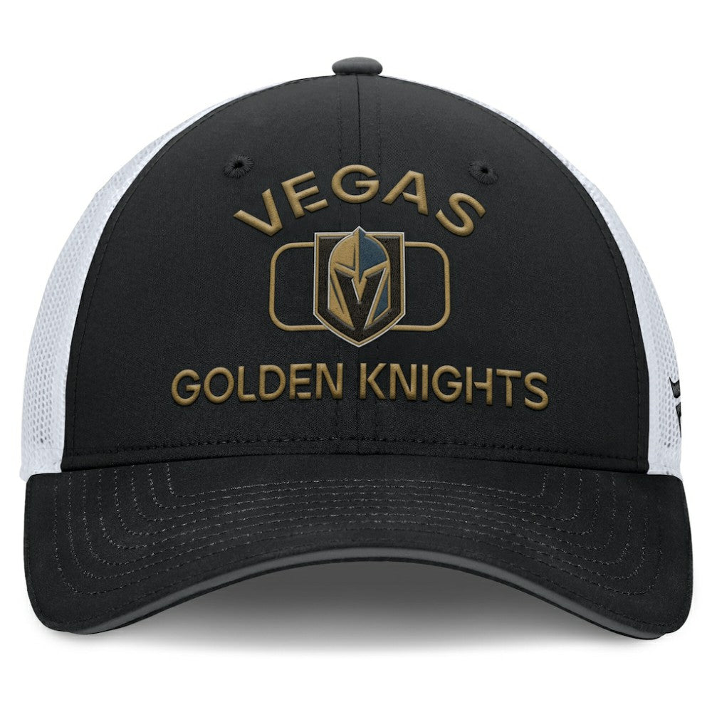 NHL Vegas Golden Knights Fanatics Authentic Pro Rink Trucker Hat - Black/White