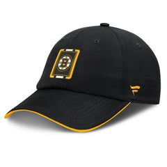 NHL Boston Bruins Fanatics Authentic Pro Ripstop Adjustable Hat - Black/Gold