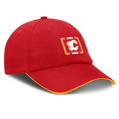 NHL Calgary Flames Fanatics Authentic Pro Ripstop Adjustable Hat - Red/Gold