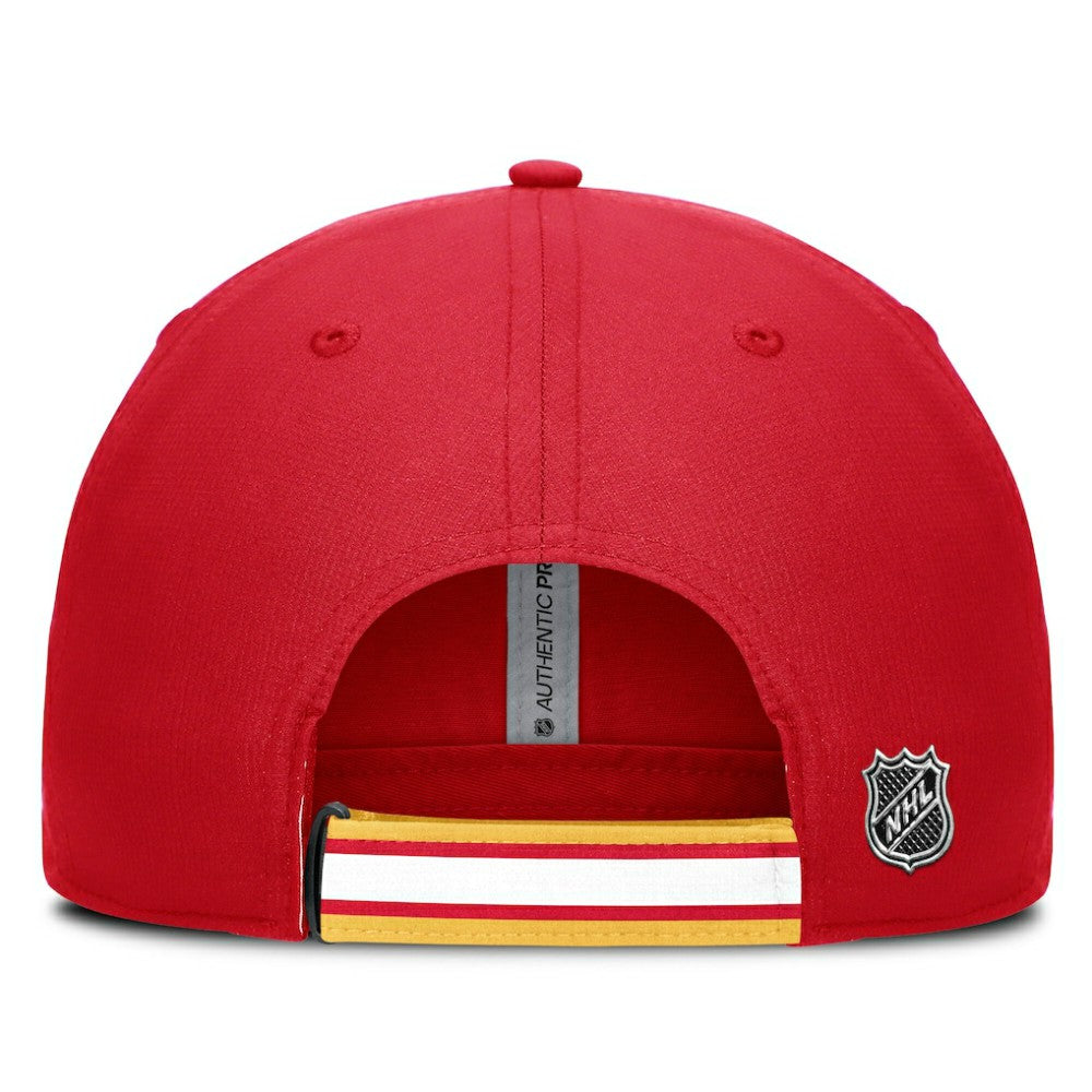 NHL Calgary Flames Fanatics Authentic Pro Ripstop Adjustable Hat - Red/Gold