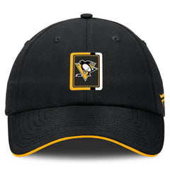 NHL Pittsburgh Penguins Fanatics Authentic Pro Ripstop Adjustable Hat - Black/Gold