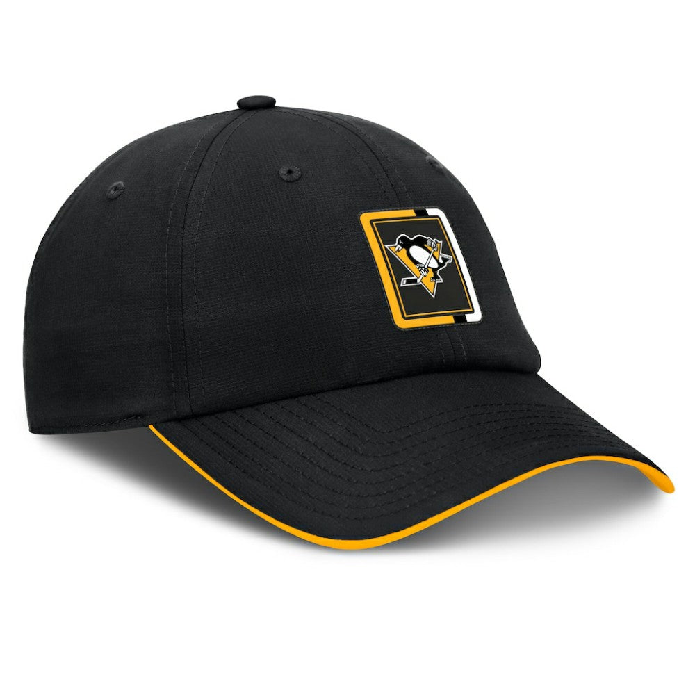 NHL Pittsburgh Penguins Fanatics Authentic Pro Ripstop Adjustable Hat - Black/Gold