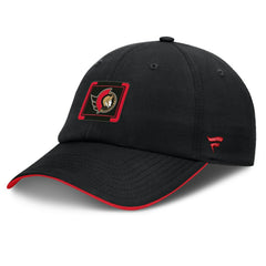 NHL Ottawa Senators Fanatics Authentic Pro Ripstop Adjustable Hat - Black/Red