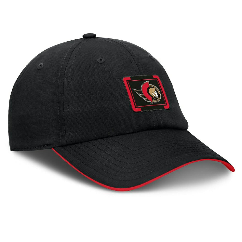 NHL Ottawa Senators Fanatics Authentic Pro Ripstop Adjustable Hat - Black/Red