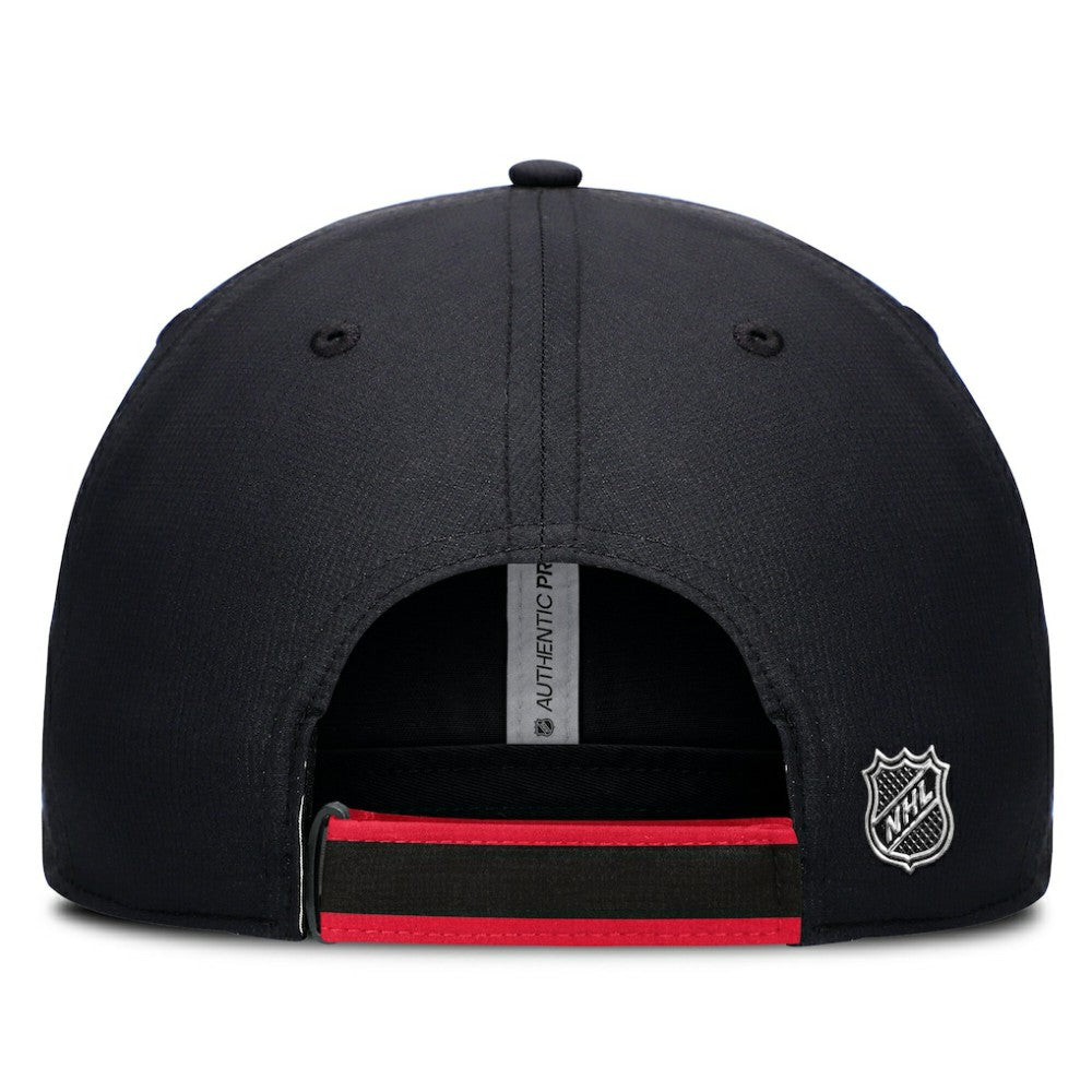 NHL Ottawa Senators Fanatics Authentic Pro Ripstop Adjustable Hat - Black/Red