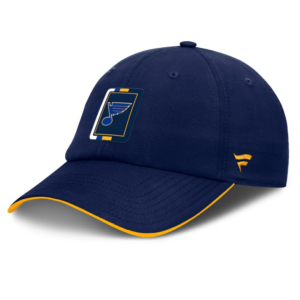 NHL St. Louis Blues Fanatics Authentic Pro Ripstop Adjustable Hat - Navy/Gold