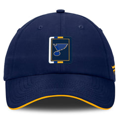 NHL St. Louis Blues Fanatics Authentic Pro Ripstop Adjustable Hat - Navy/Gold