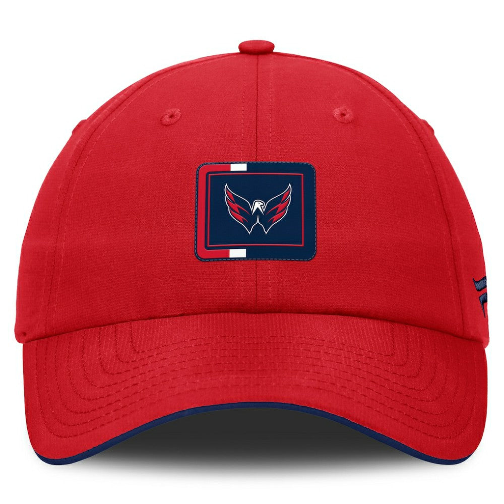 NHL Washington Capitals Fanatics Authentic Pro Ripstop Adjustable Hat - Red/Navy
