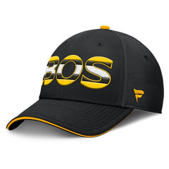NHL Boston Bruins Fanatics Authentic Pro Rink Team Code Flex Hat - Black/Gold