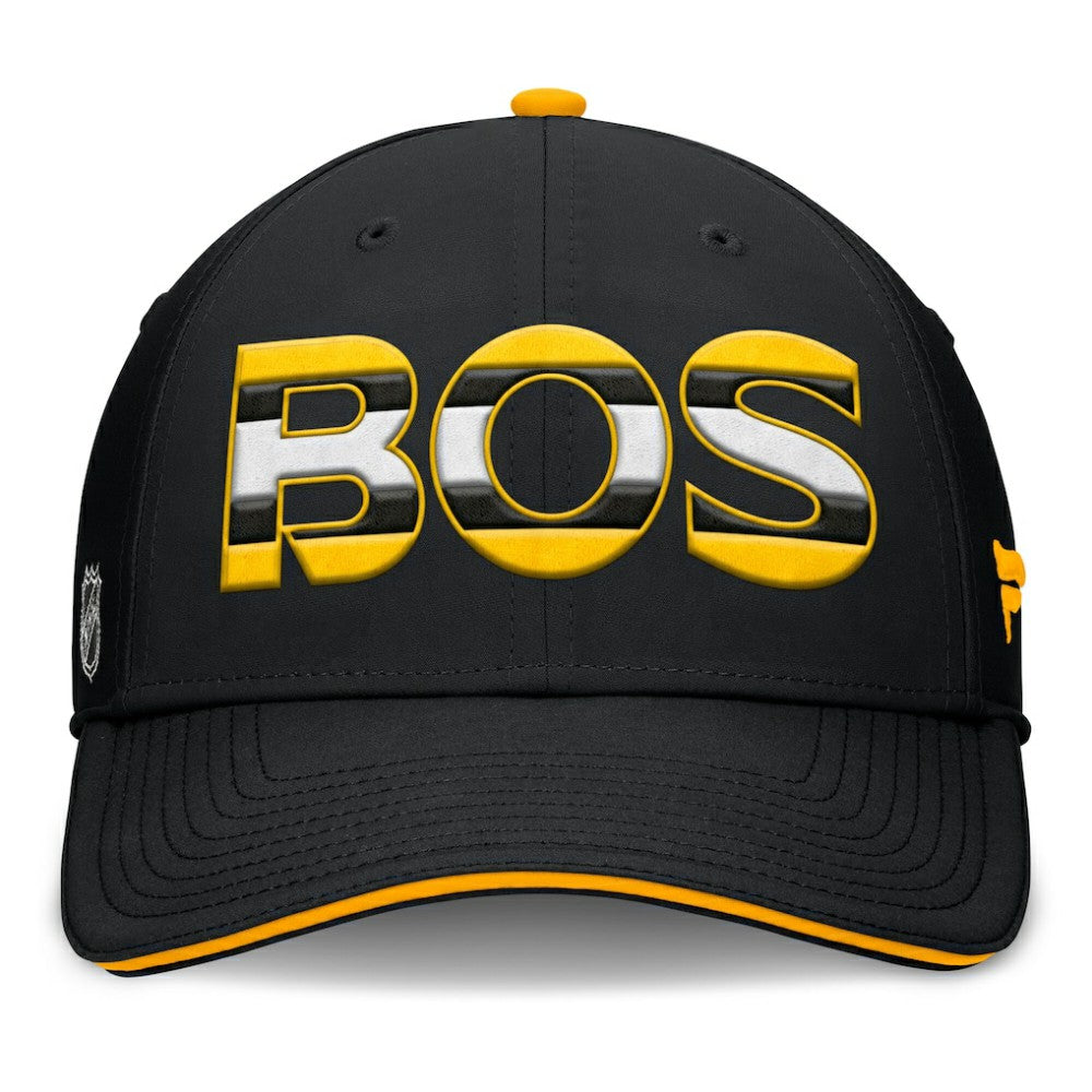 NHL Boston Bruins Fanatics Authentic Pro Rink Team Code Flex Hat - Black/Gold